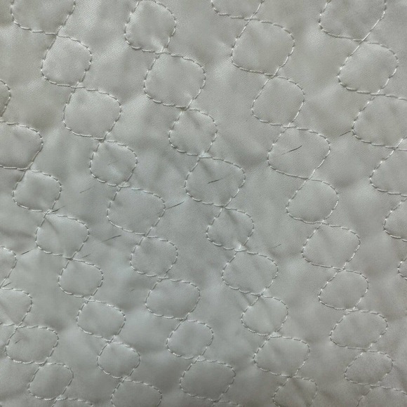 Vintage Girls 8 Long Quilted Satin Nylon Lace Robe White Made in USA NEW‎ - Picture 6 of 13